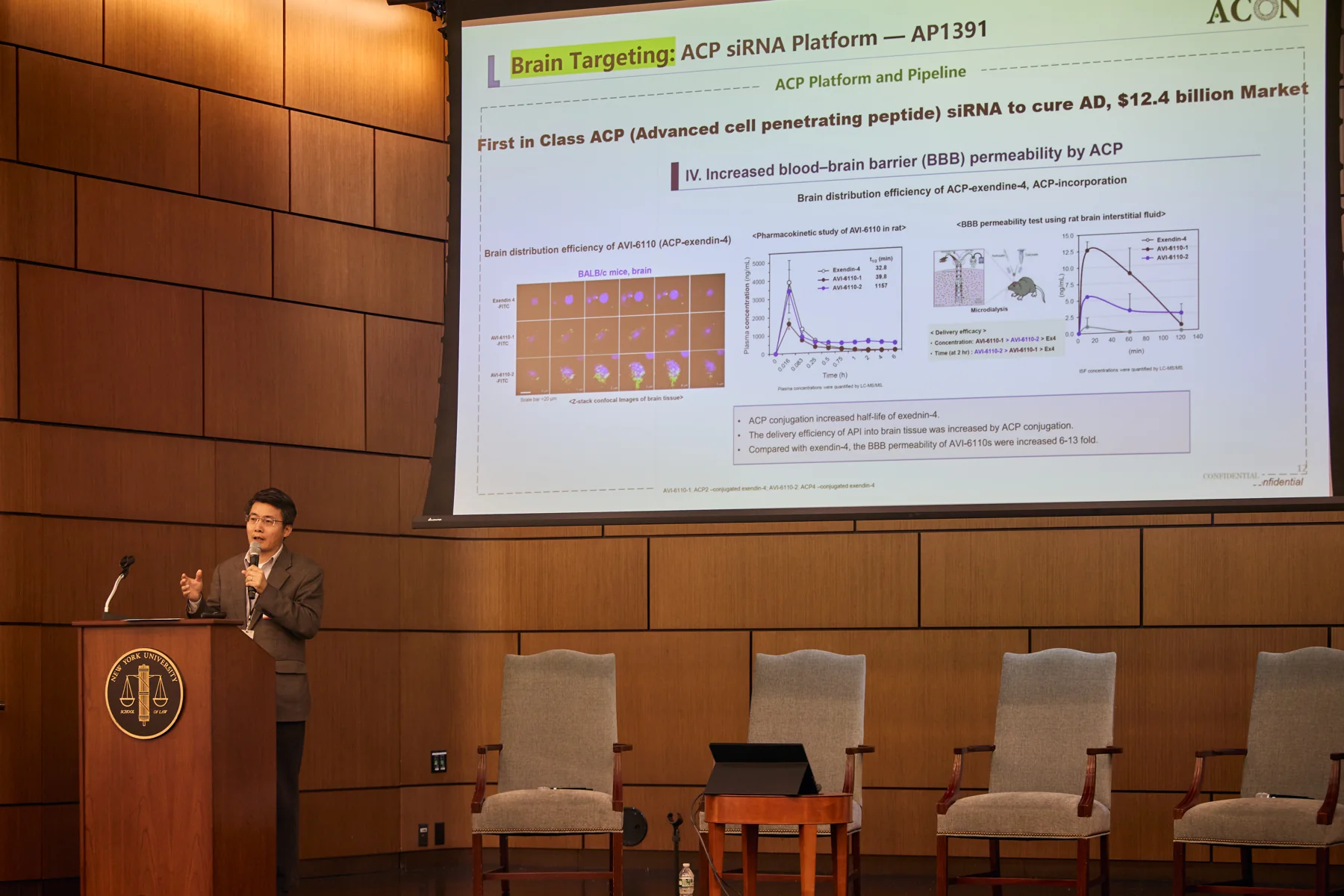 A startup founder presenting at the 2025 NCUSC final